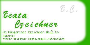 beata czeichner business card